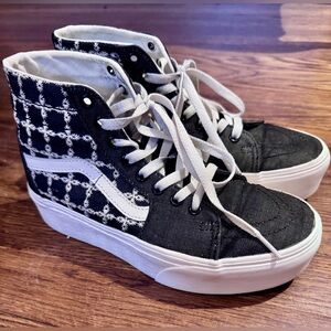 VANS Sk8-Hi Tapered Stackform Shoes Denim Mix Black Platform